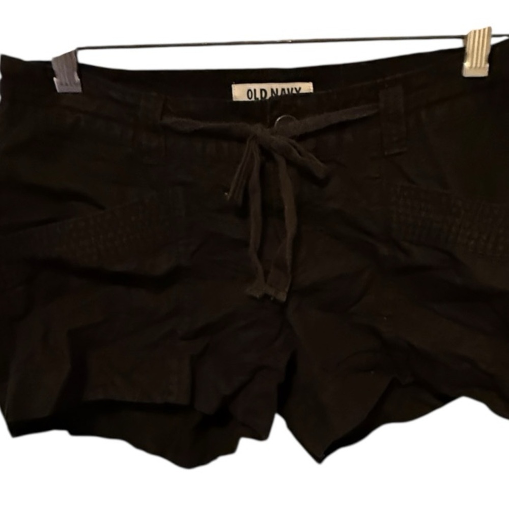 Old Navy Black Linen Blend Shorts
